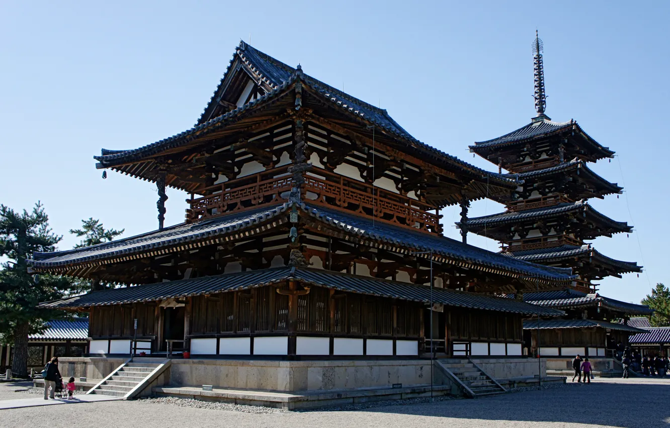 Photo wallpaper city, Japan, beautiful, Horyu