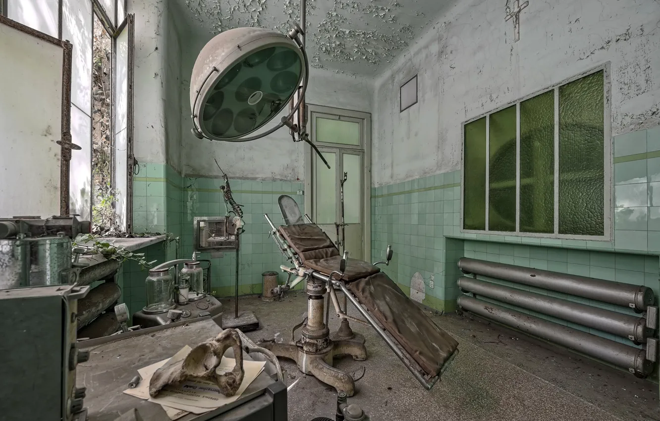 Photo wallpaper paper, bones, hospital, operation room, refused