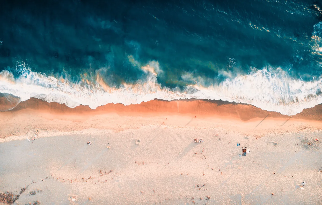 Photo wallpaper sand, wave, beach, shore, coast, CA, surf, Orange
