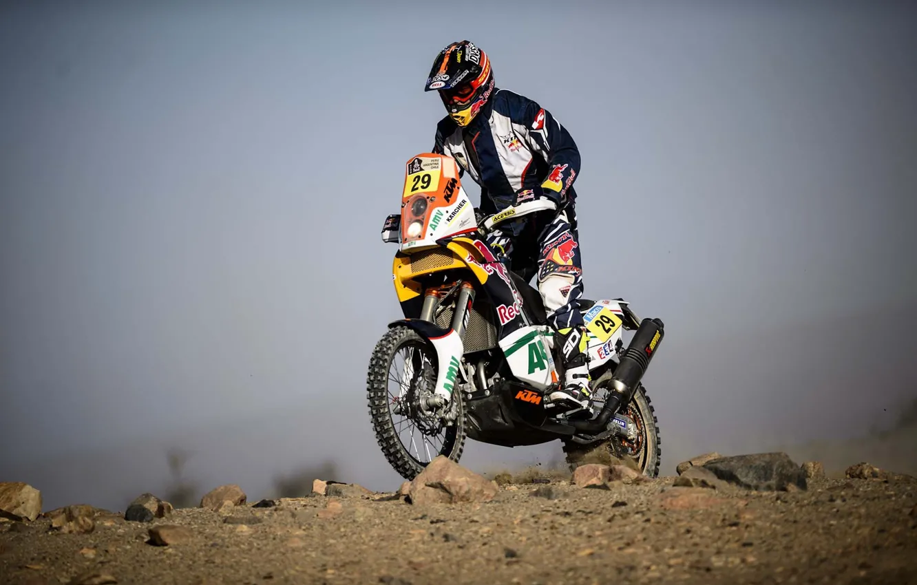 Photo wallpaper Moto, motorcycle, helmet, equipment, Dakar, Dakar