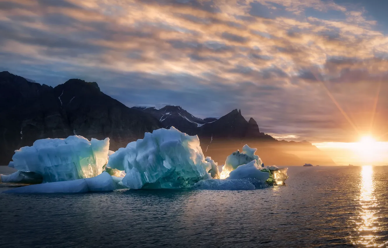 Photo wallpaper Greenland, Ostgronland, Scoresby Sound