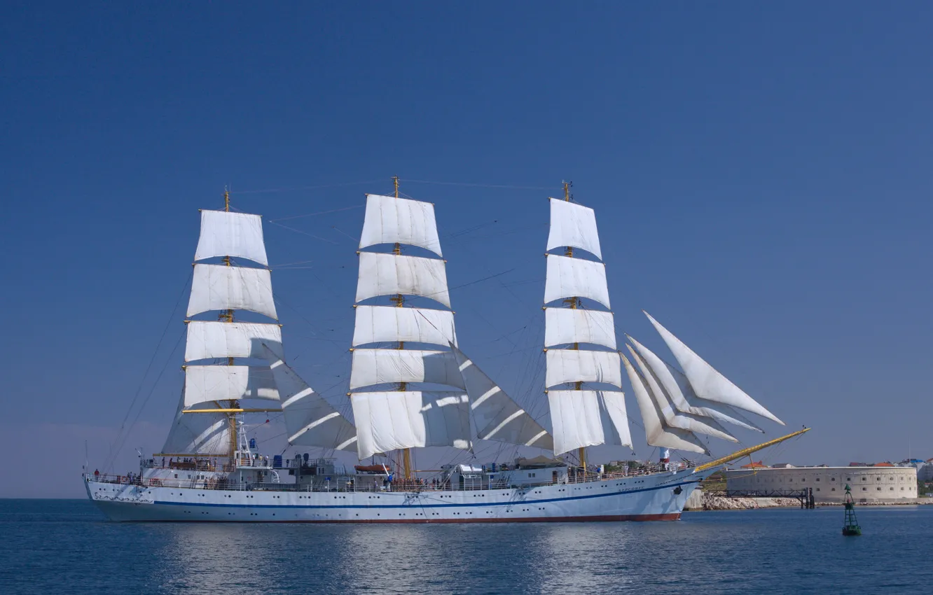 Photo wallpaper sailboat, Hersonissos, Sevastopol