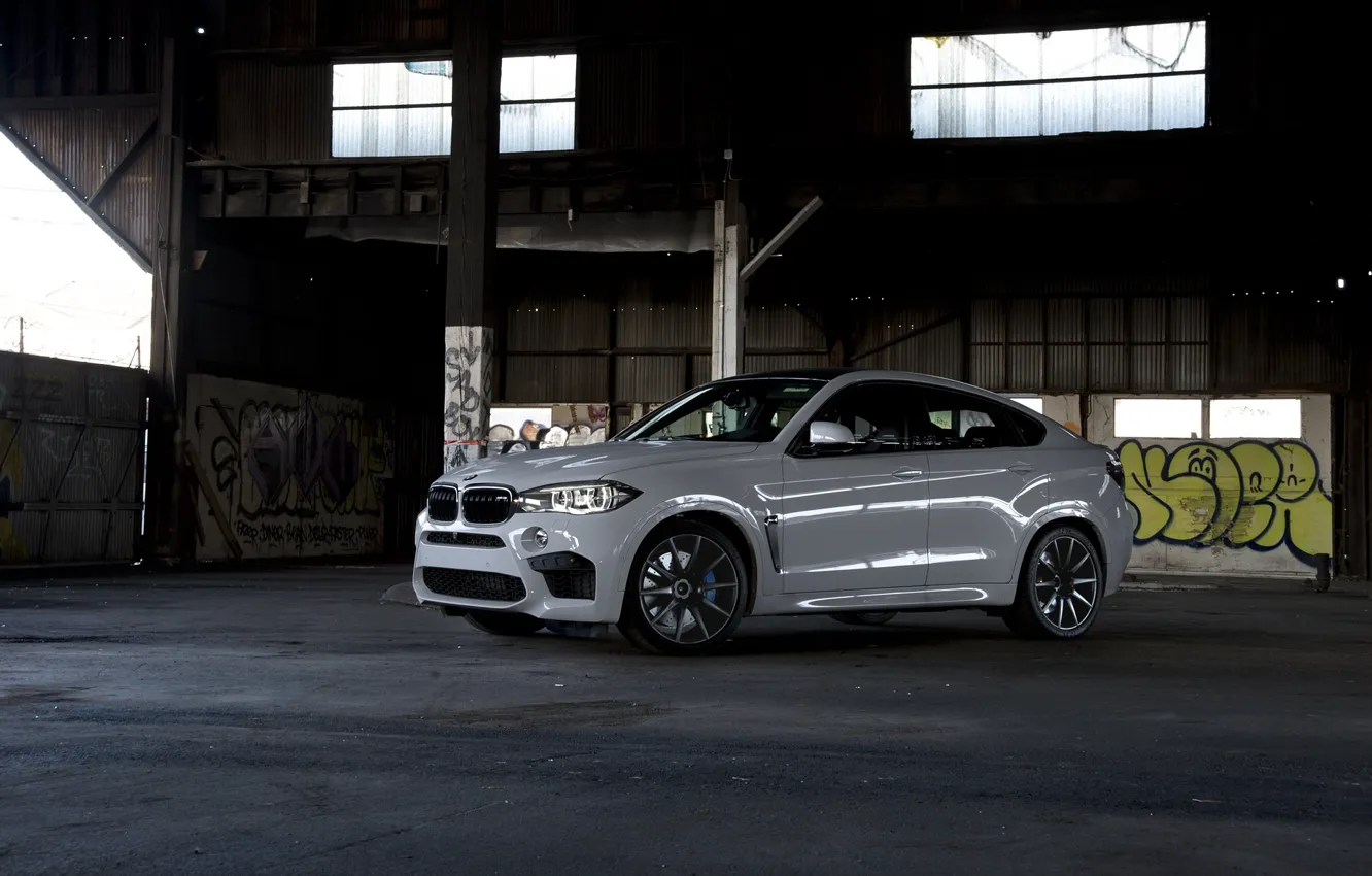 Photo wallpaper BMW, white, X6M, Graphity, LED, F86