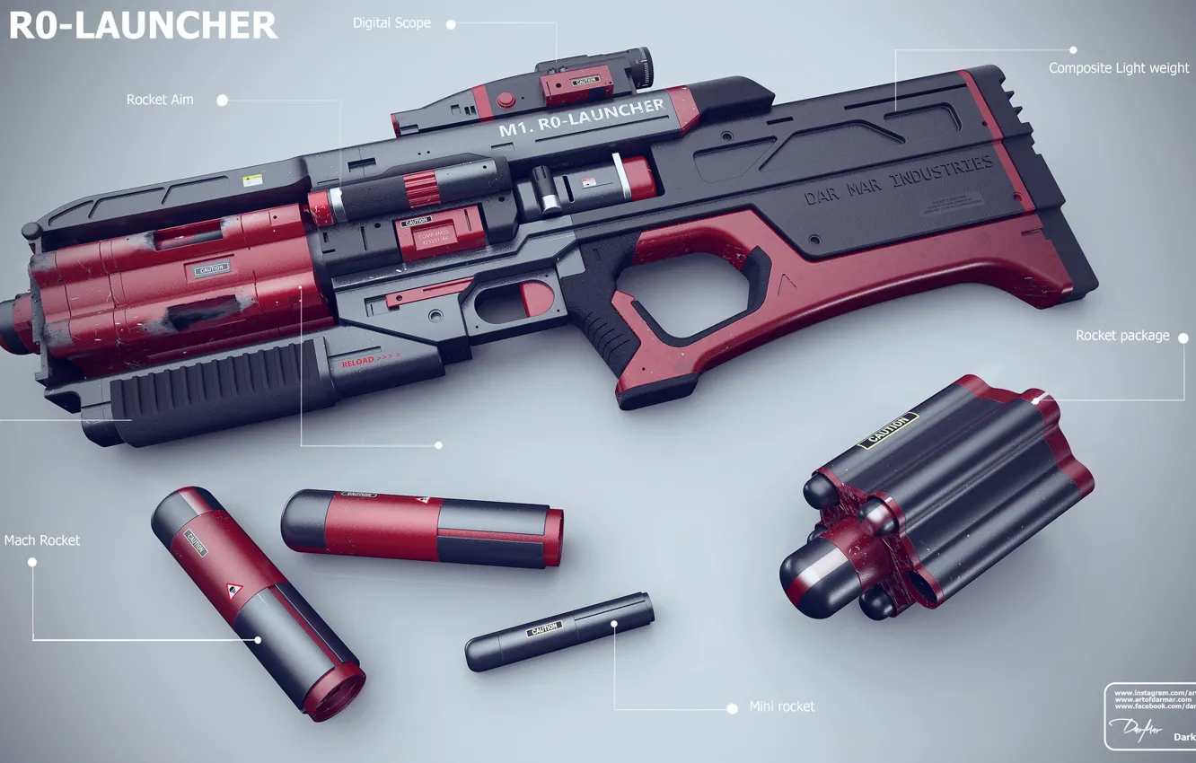 Photo wallpaper weapons, machine, R0-LAUNCHER from the upcoming SCFI Book story