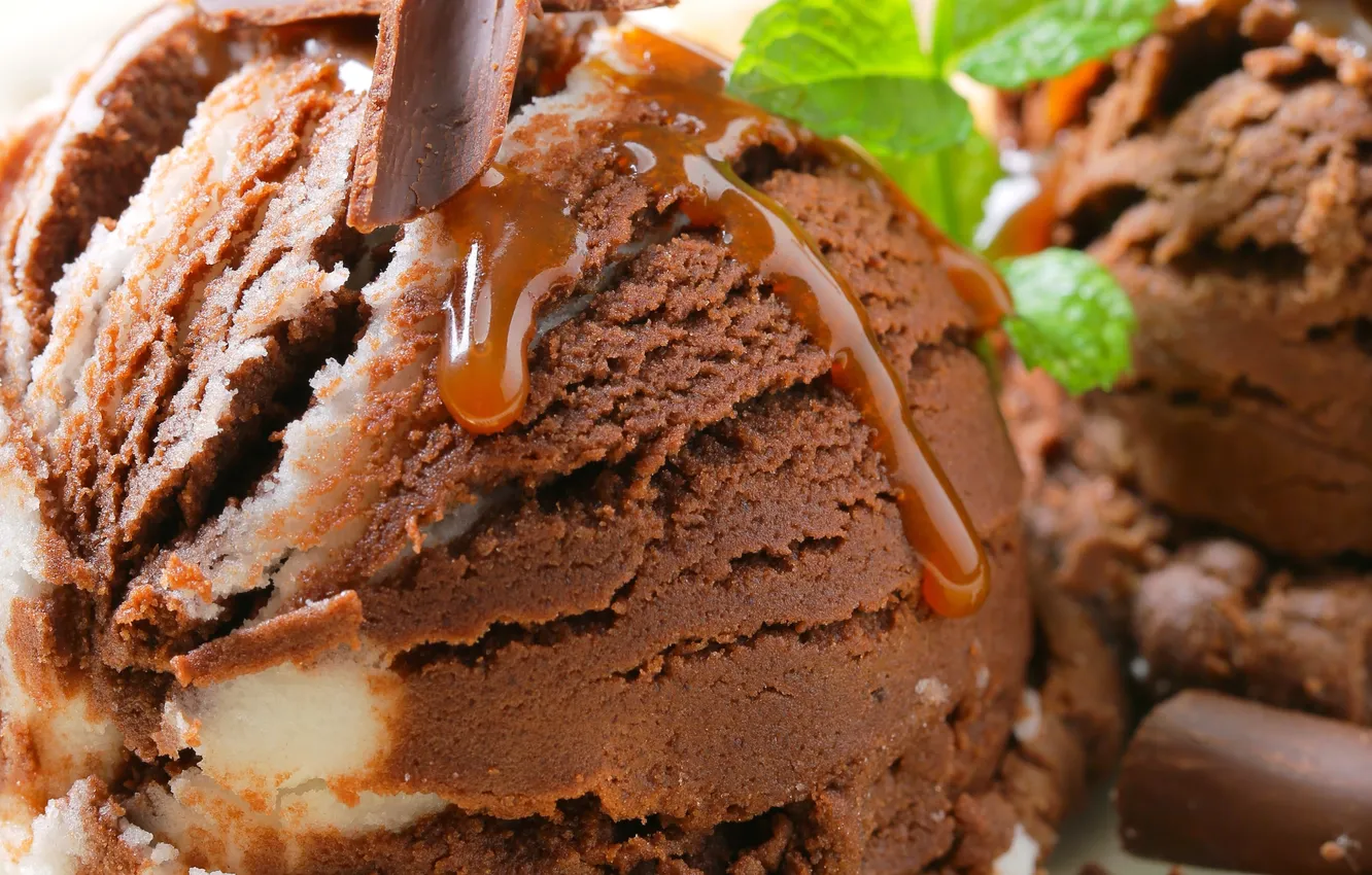 Photo wallpaper summer, mint, chocolate ice cream