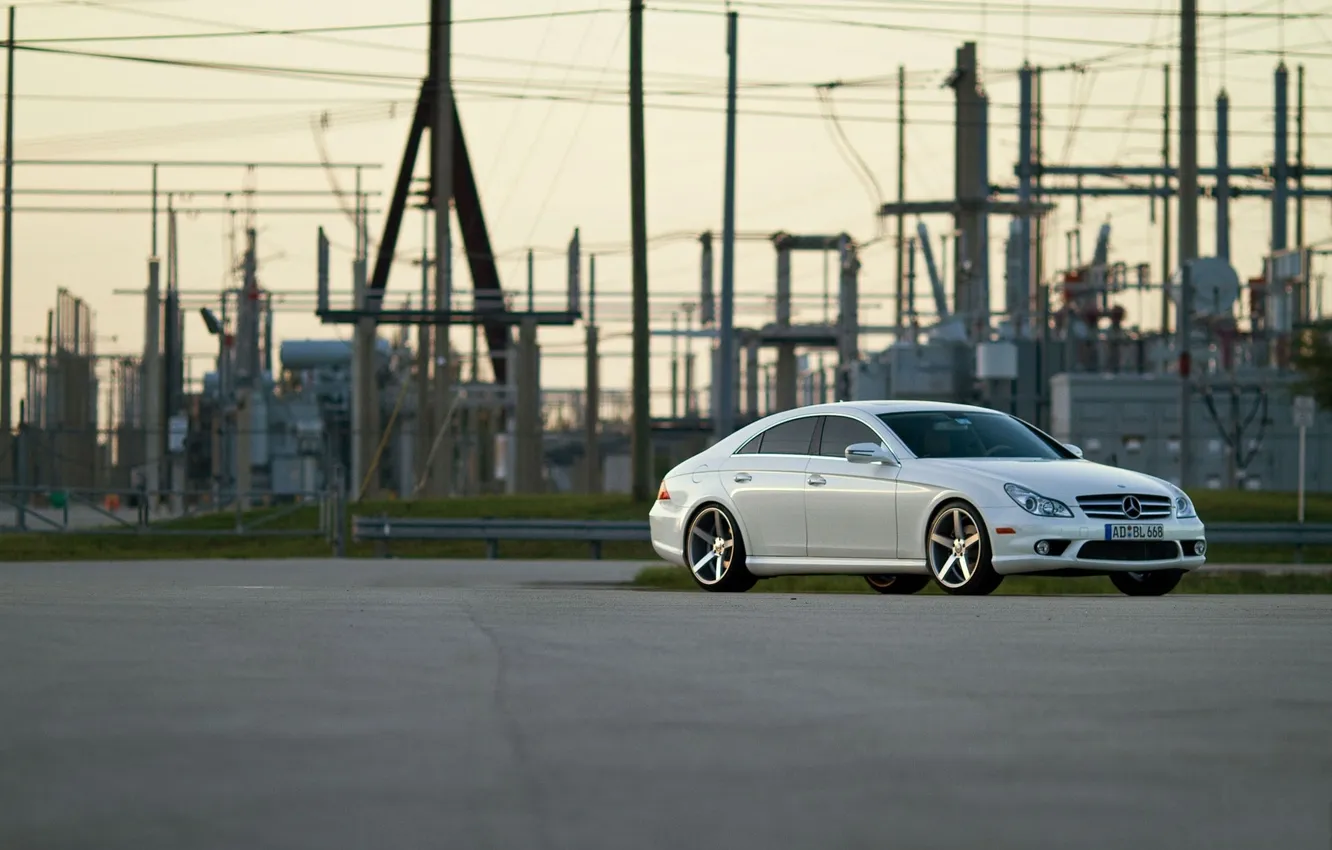 Photo wallpaper CLS, cars, Mercedes, Mercedes, cars, auto wallpapers, car Wallpaper