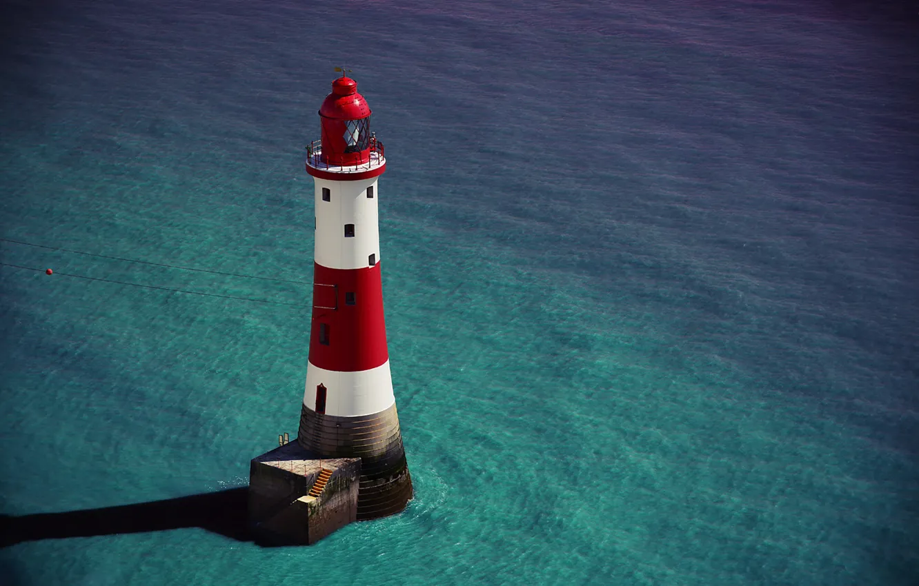 Photo wallpaper seaside, shadow, lighthouse