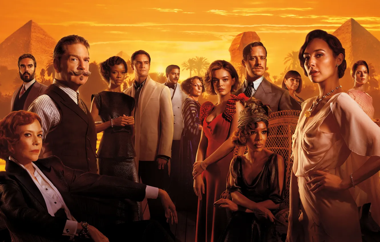 Photo wallpaper landscape, river, pyramid, detective, poster, characters, Armie Hammer, Armie Hammer