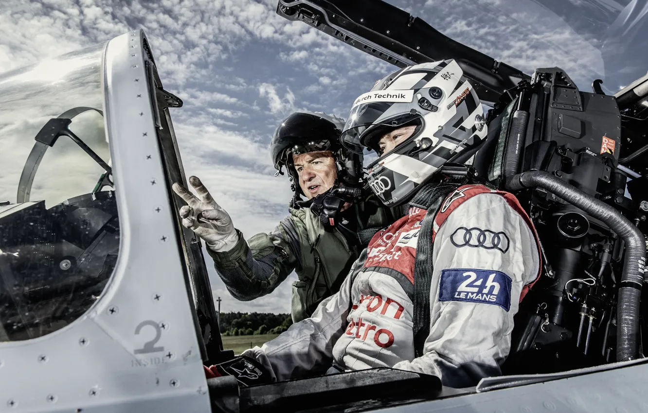 Photo wallpaper Fighter, Helmet, Pilot, 24 Hours of Le Mans, 24 hours of Le Mans, Eurofighter Typhoon, …