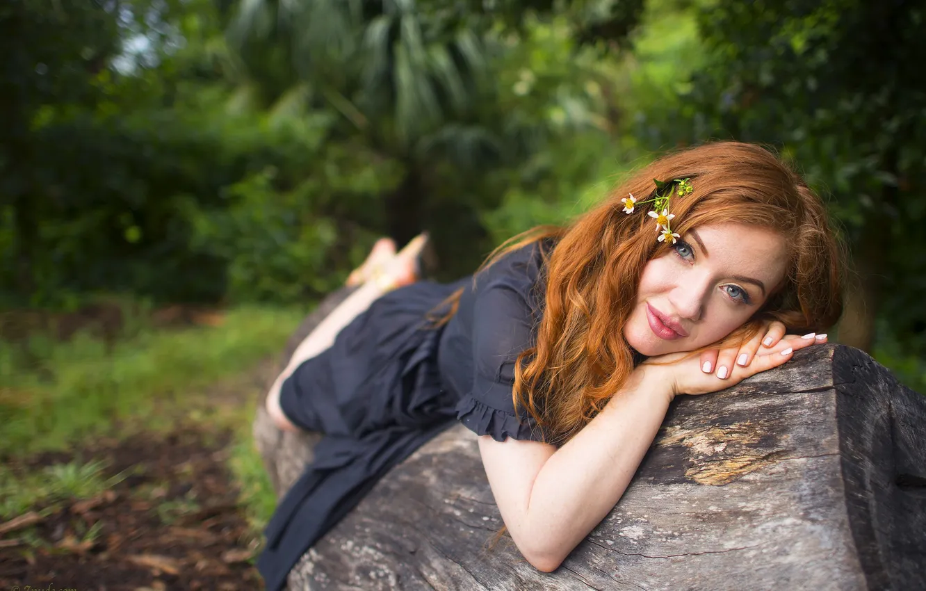 Photo wallpaper look, girl, portrait