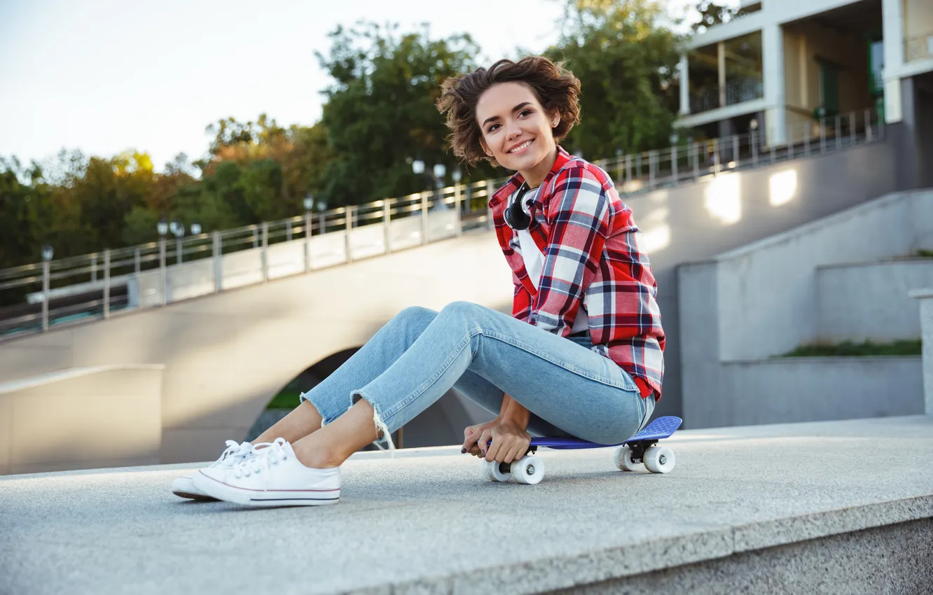 Photo wallpaper girl, young, Teenage, cheerful