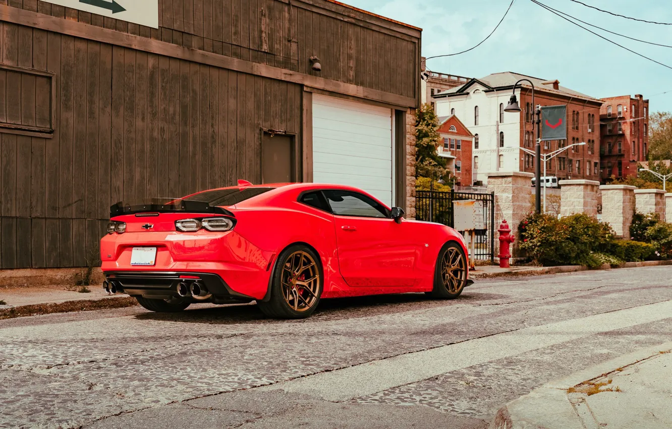 Photo wallpaper chevrolet, camaro ss, backside