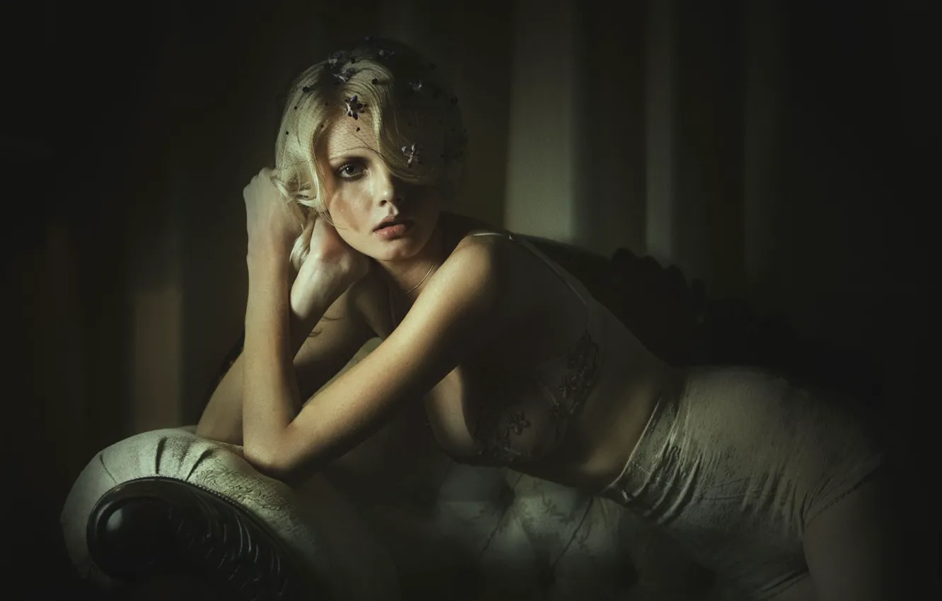 Photo wallpaper darkness, sofa