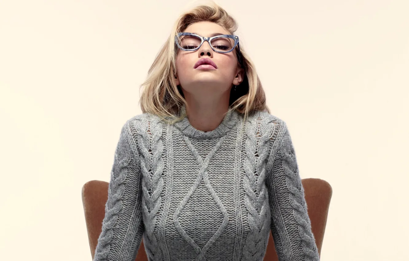 Photo wallpaper model, glasses, blonde, Gigi Hadid