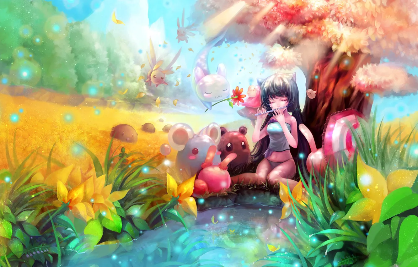Photo wallpaper fiction, the game, creatures, girl, the magical world
