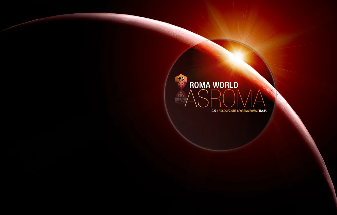 Photo wallpaper world, football, AS Roma, red planet