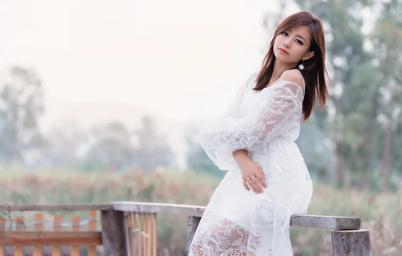 Photo wallpaper girl, Asian, cutie