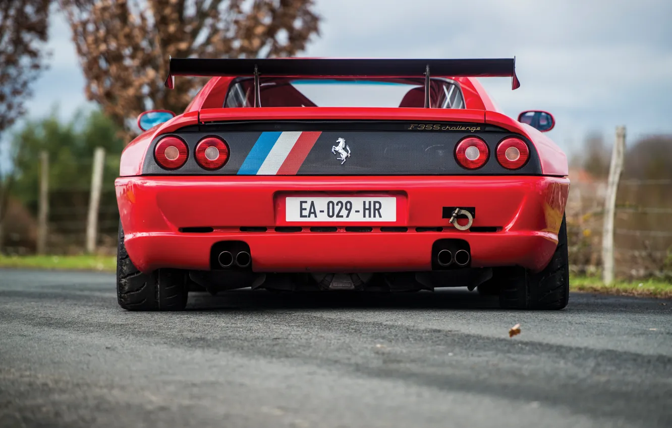 Photo wallpaper Ferrari, F355, rear view, Ferrari F355 Challenge