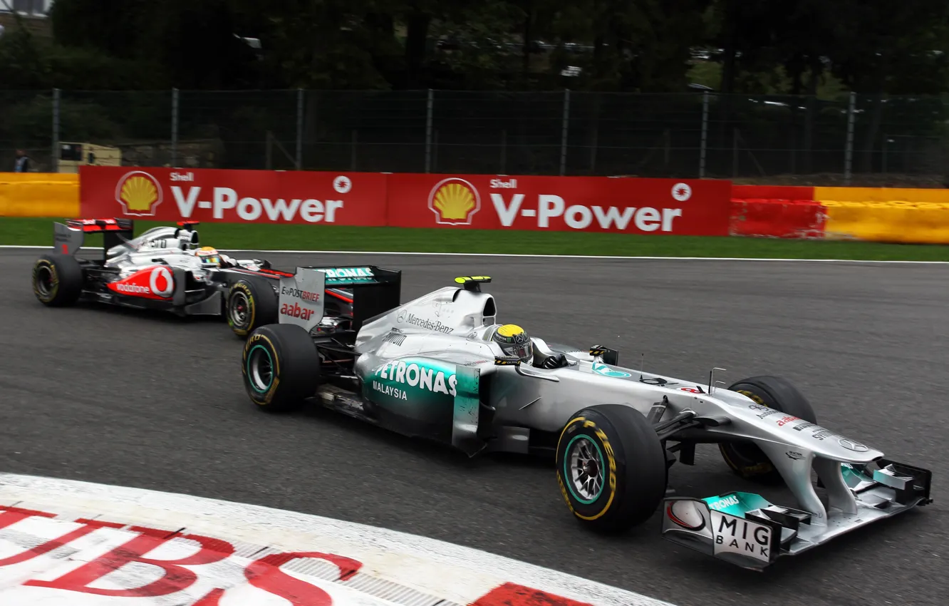 Photo wallpaper race, track, fight, turn, formula 1, pilot, mercedes, Mercedes