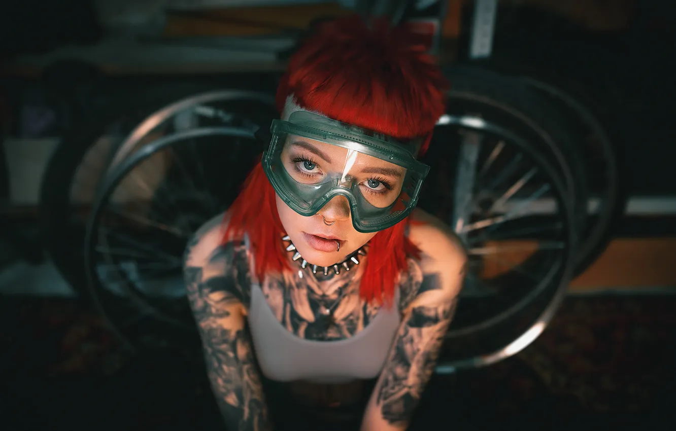 Photo wallpaper tattoo, Andrey Vasilyev, fiery red