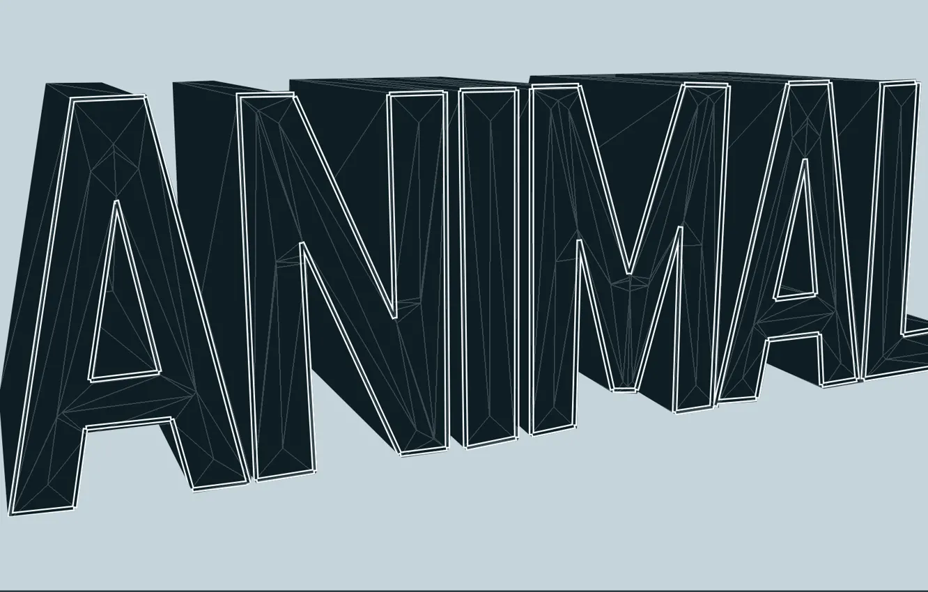 Photo wallpaper text, minimalism, animal, MaxArt