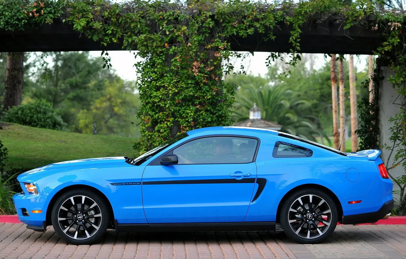 Photo wallpaper blue, Mustang, Ford, Ford