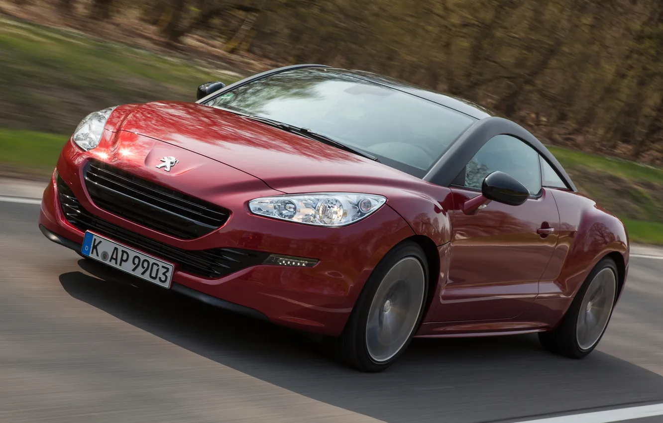 Photo wallpaper road, auto, speed, Peugeot, RCZ