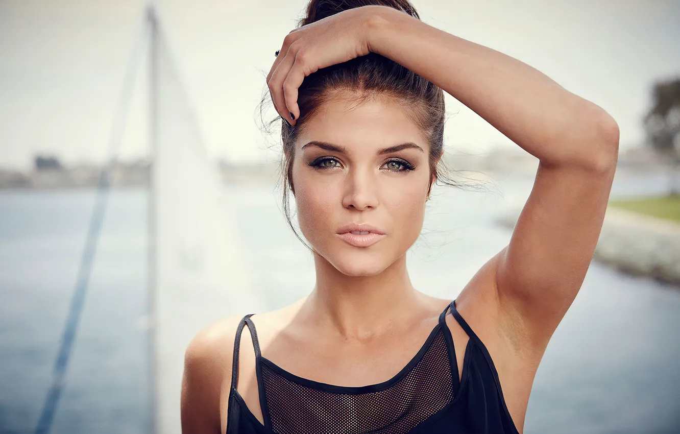 Photo wallpaper look, girl, portrait, makeup, actress, beautiful, Marie Avgeropoulos