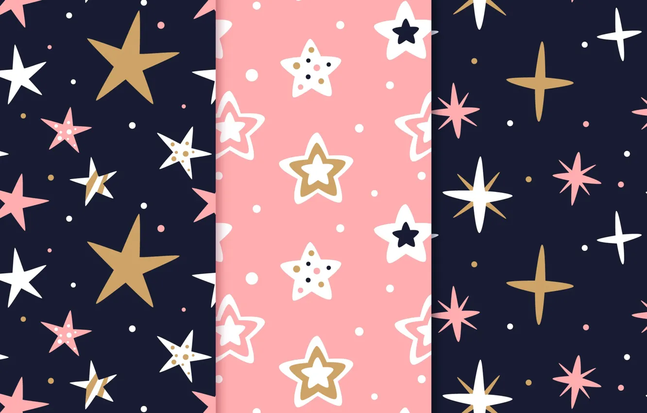 Photo wallpaper stars, background, pink, black, pattern, stars, Background