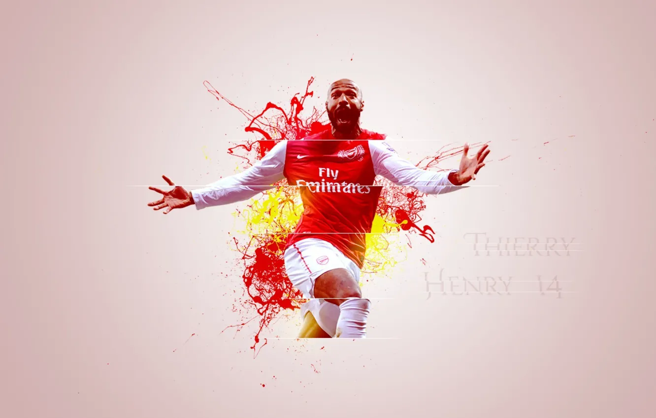 Photo wallpaper Thierry Henry, The gunners, French footballer