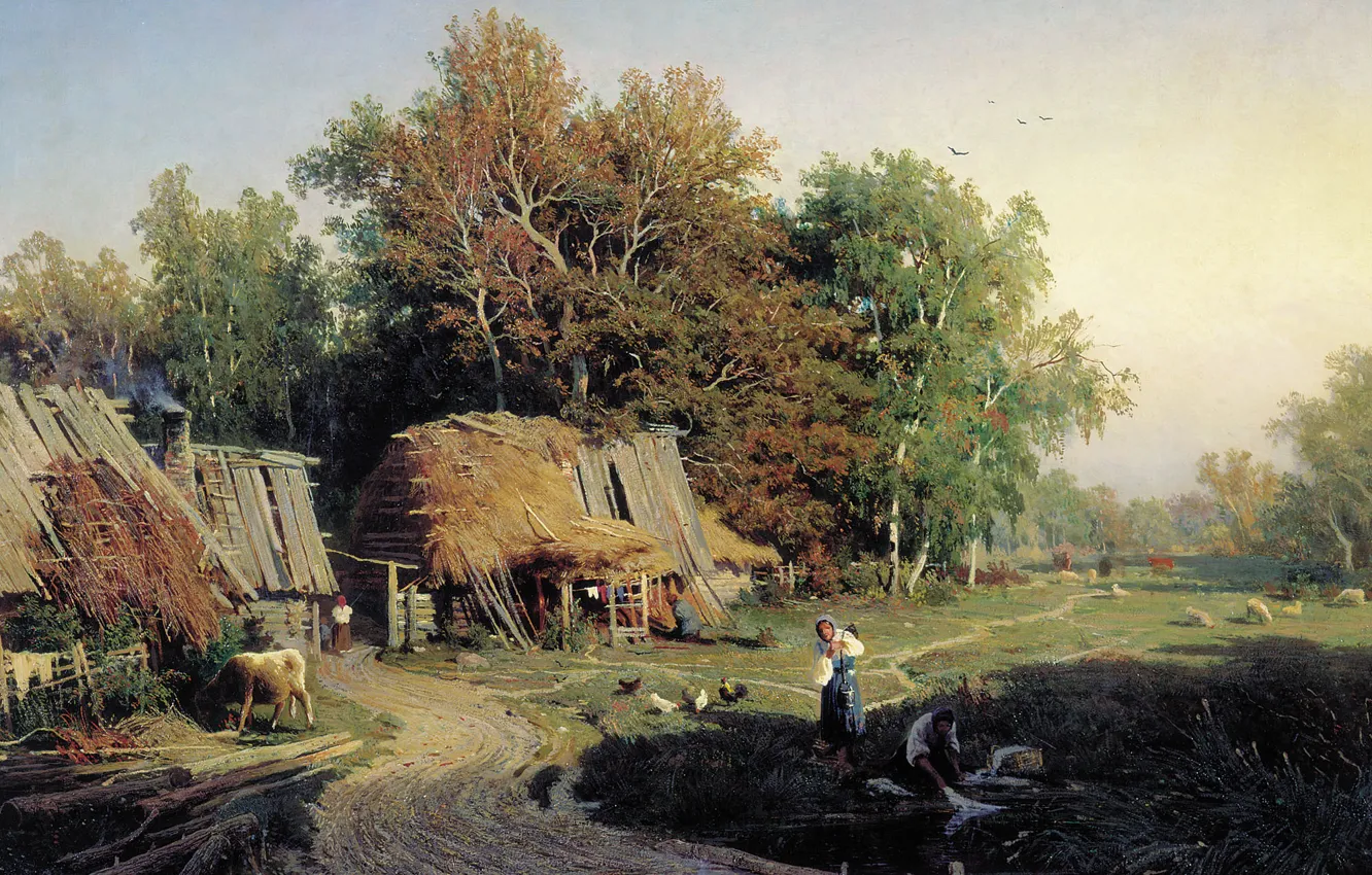 Photo wallpaper picture, Village, Vasiliev