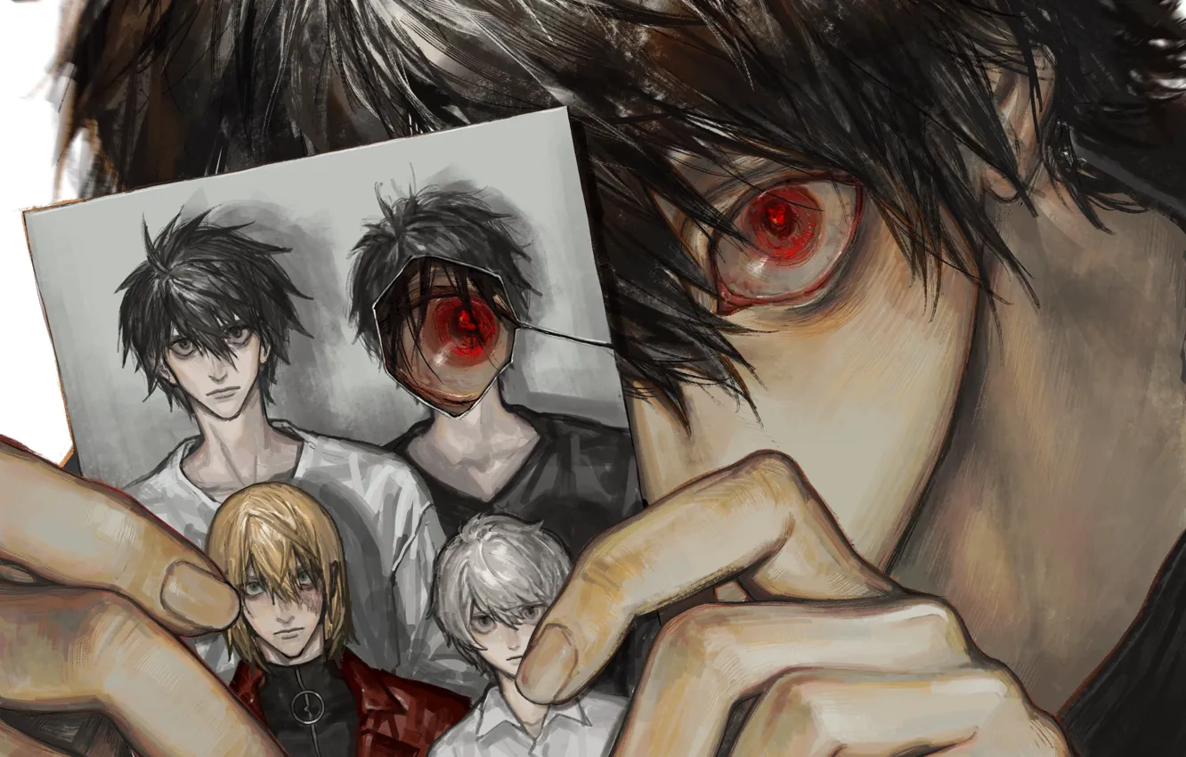 Photo wallpaper photo, guys, Death Note, Near, Beyond Birthday, Mello, L Lawliet, Death Note Another Note