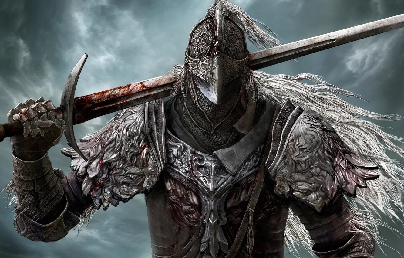 Photo wallpaper sword, armor, helmet, knight, Elden Ring