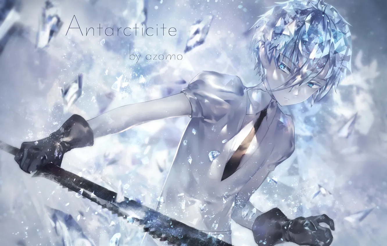 Photo wallpaper anime, art, crystals, Houseki no kuni