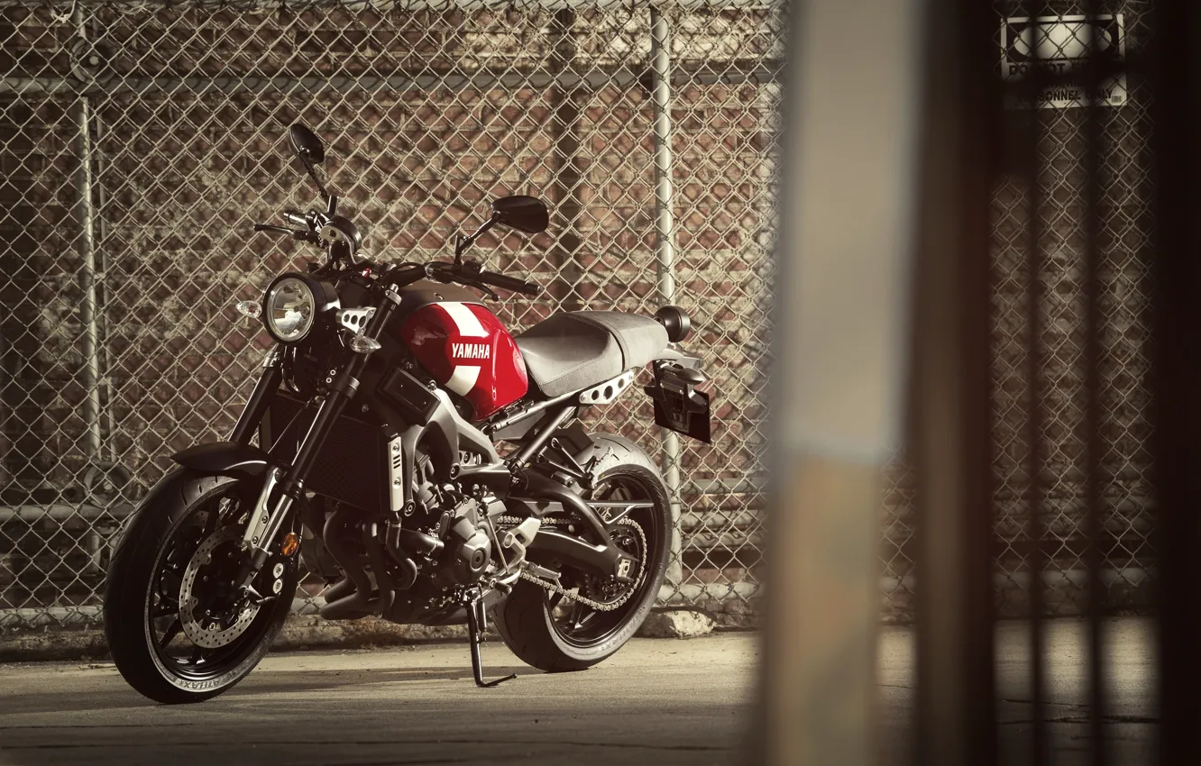 Photo wallpaper motorcycle, red, is, Yamaha, moto, Yamaha XSR900, city bike