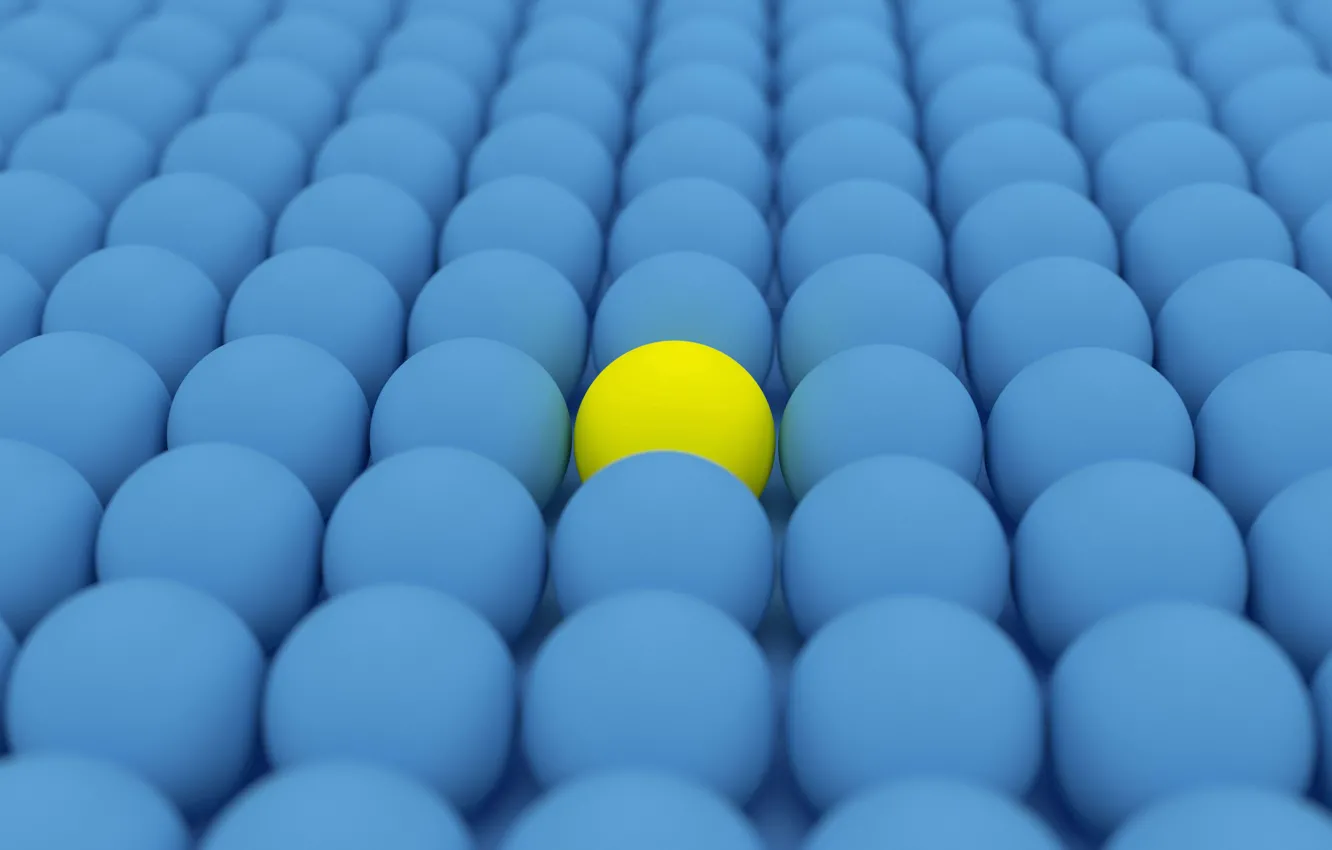 Photo wallpaper colors, abstract, balls, yellow, texture, blue, rendering, Spheres