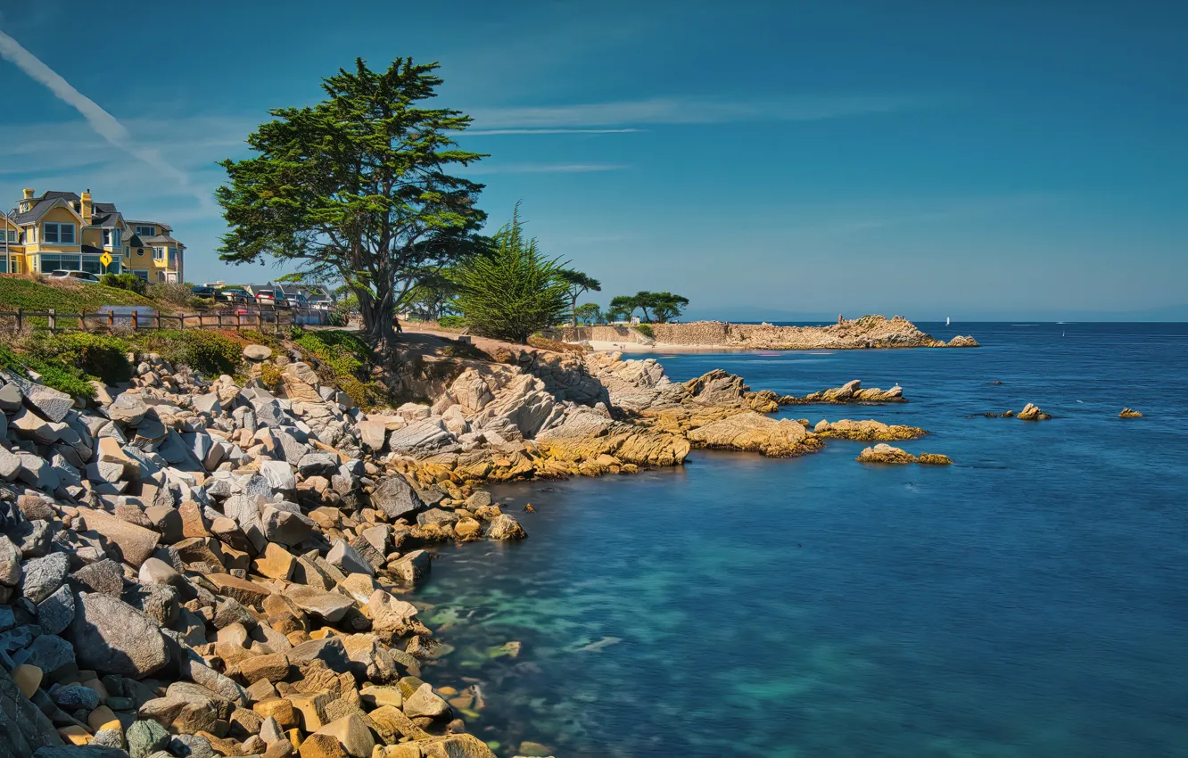 Photo wallpaper coast, CA, USA, Monterey Bay