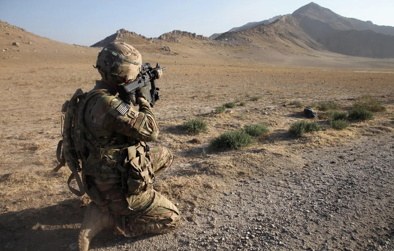 Photo wallpaper weapons, soldiers, United States Army