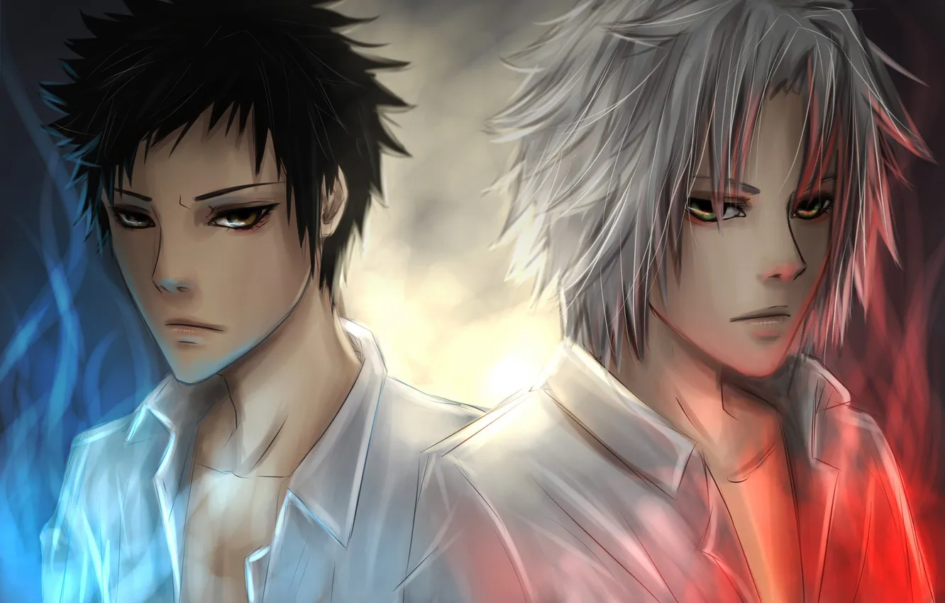 Photo wallpaper cold, lights, art, guy, yamamoto takeshi, katekyo Hitman reborn, Gokudera Hayato
