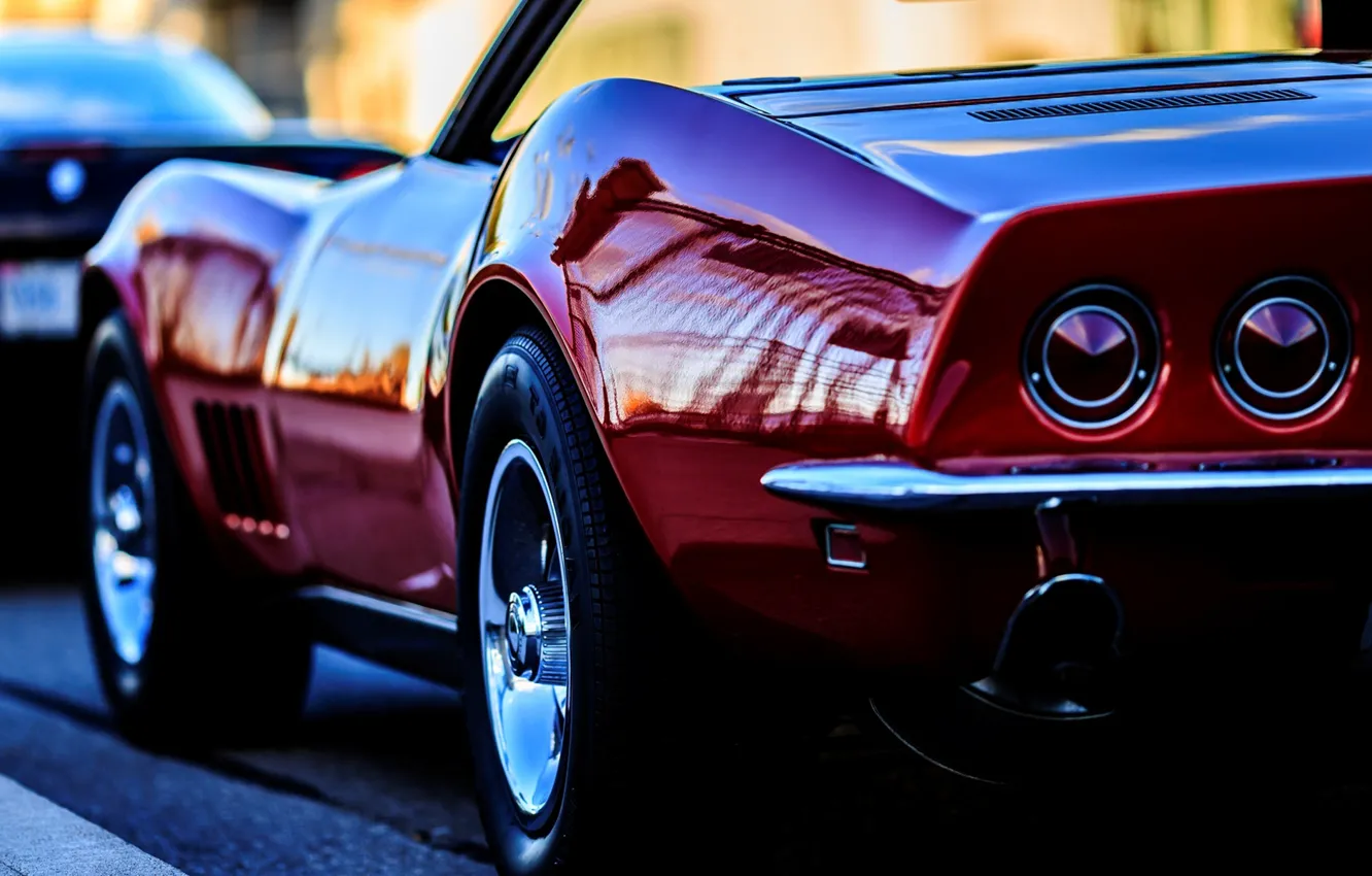 Photo wallpaper Corvette, Chevrolet, Chevrolet, Corvette, Stingray, the background, Backwave, Stingrey