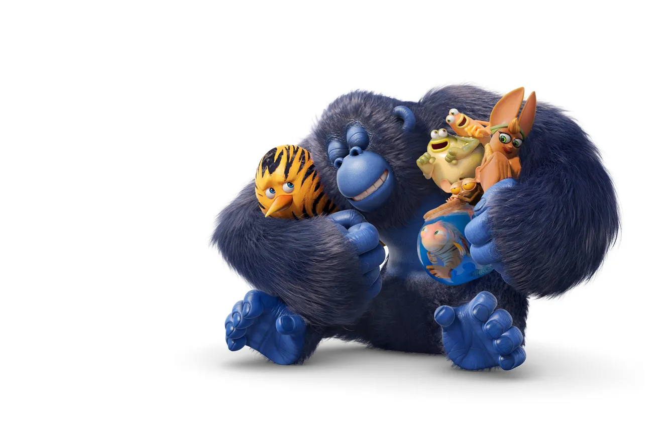 Photo wallpaper each, art, hero, children's, hugs, The Jungle Bunch !, david aucourt