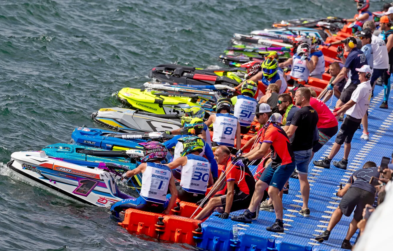 Photo wallpaper speed, boats, races