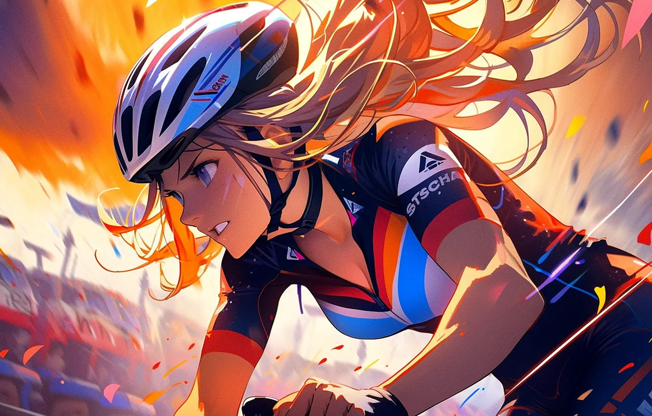 Photo wallpaper girl, anime, athlete