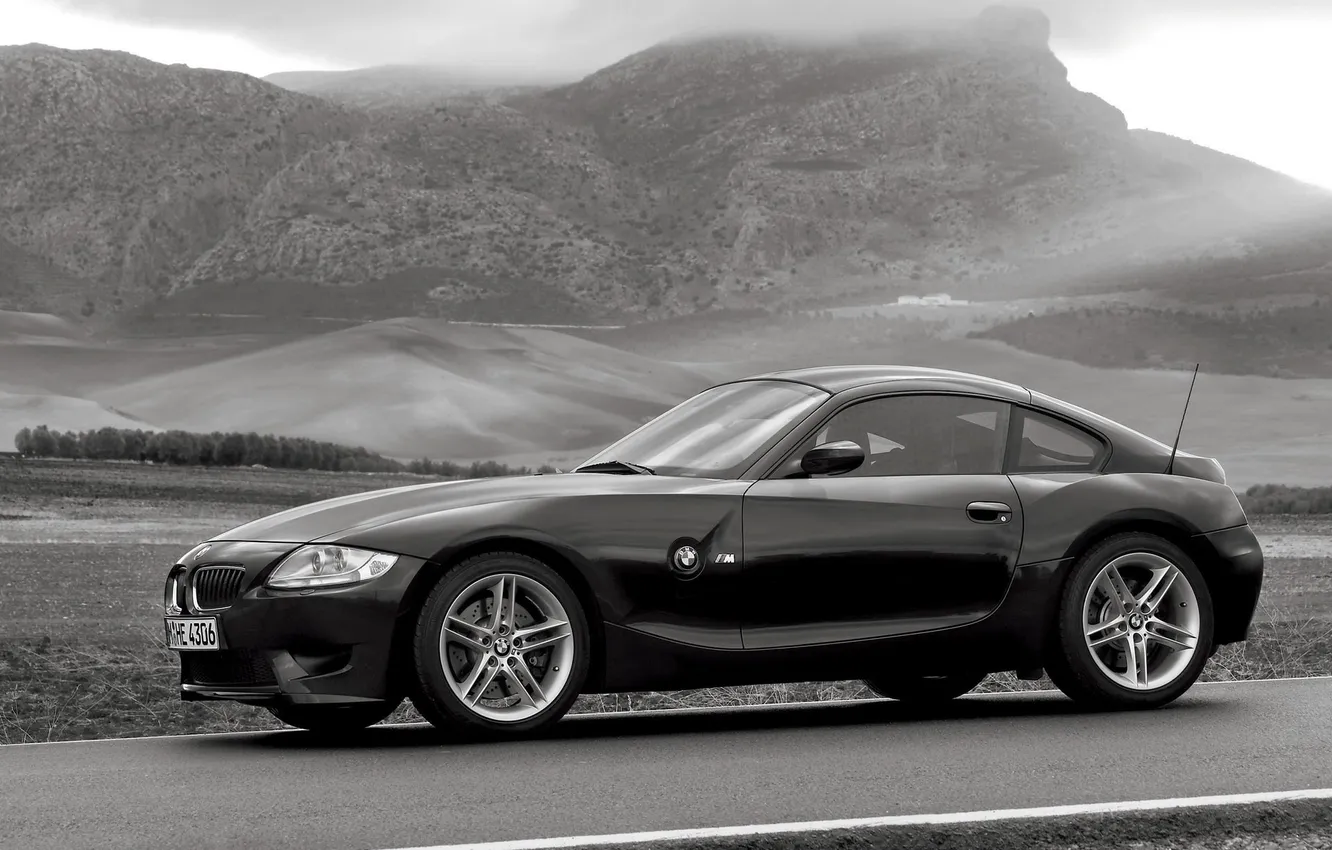 Photo wallpaper machine, black, BMW, black