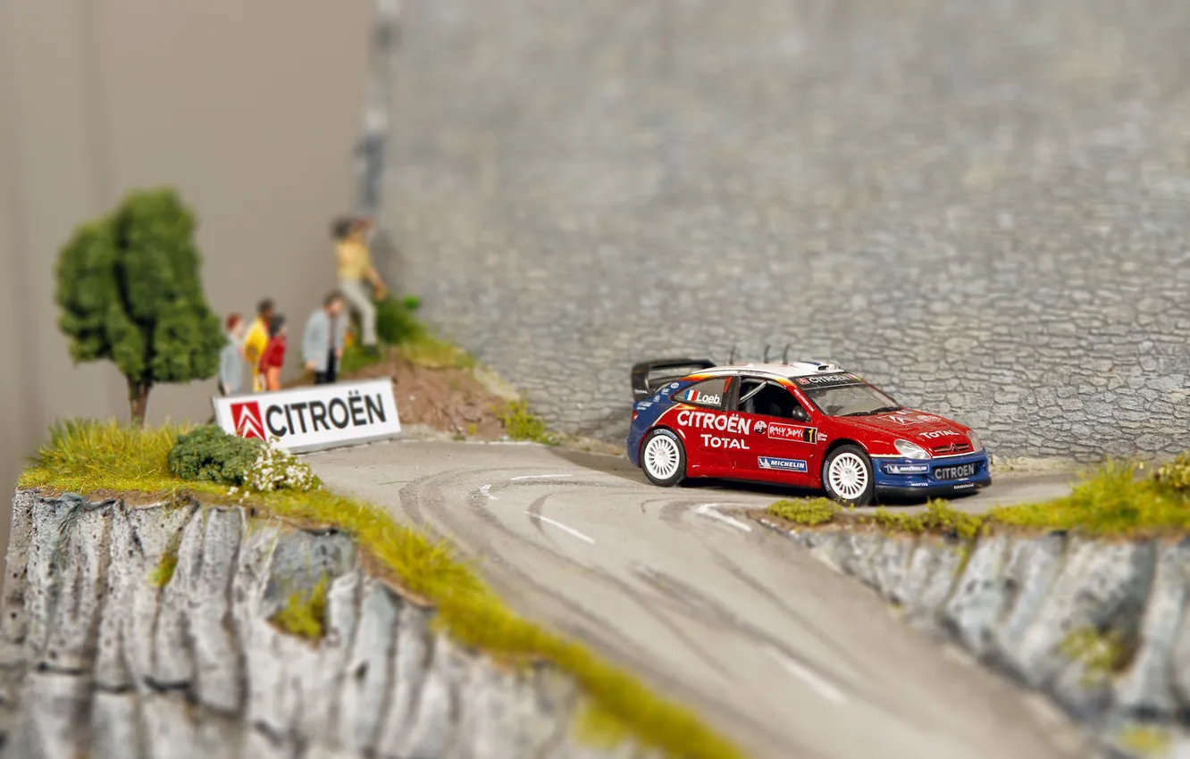 Photo wallpaper machine, the rise, people, Citroen, layout, WRC, Rally, Sebastien Loeb