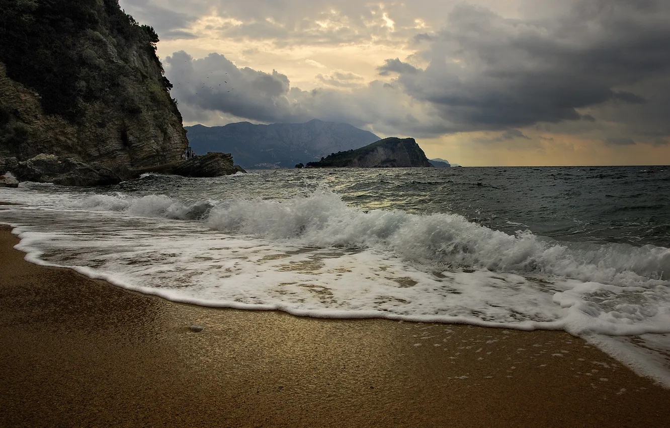 Photo wallpaper sea, wave, beach
