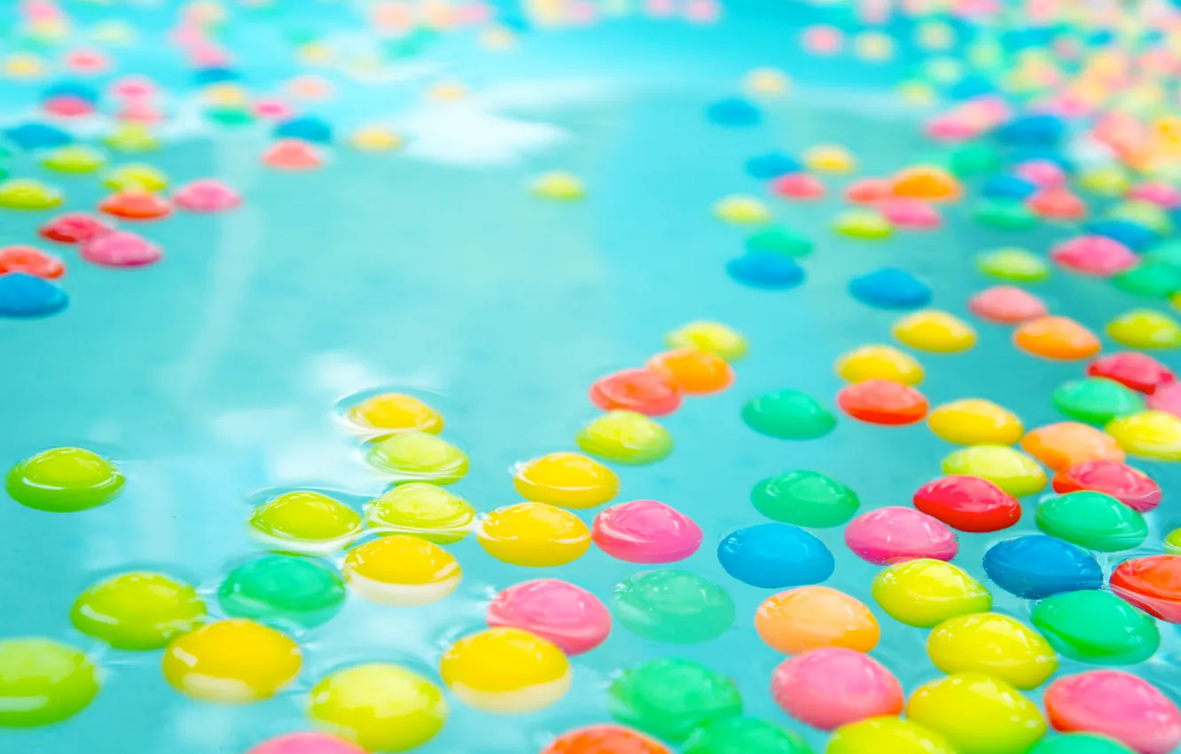Photo wallpaper water, balls, texture, pool