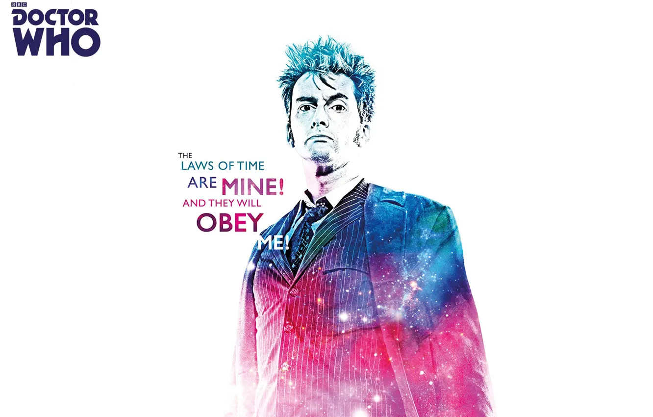 Photo wallpaper look, white background, male, Doctor Who, Doctor Who, David Tennant, David Tennant, Tenth Doctor