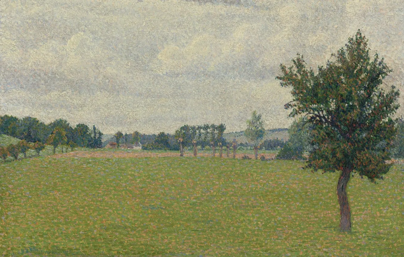 Photo wallpaper 1888, Plain of Thierceville, Lucien Pissarro, Lucien Pissarro