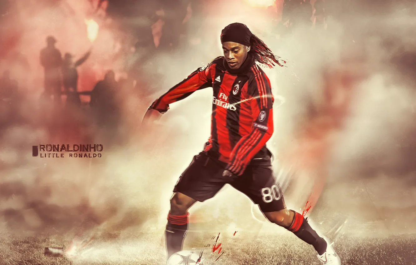 Photo wallpaper The ball, Ronaldinho, The God of football
